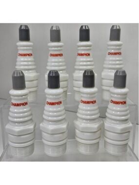 Champion Spark Plugs Vintage Collectible Bottles Lot Of 8pcs, Empty
